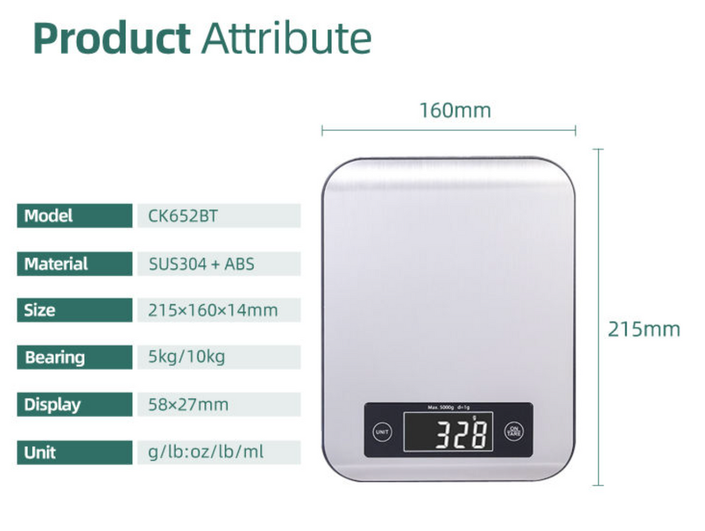 High Precision 0.1g Nutritional Calculator for Baking & Cooking